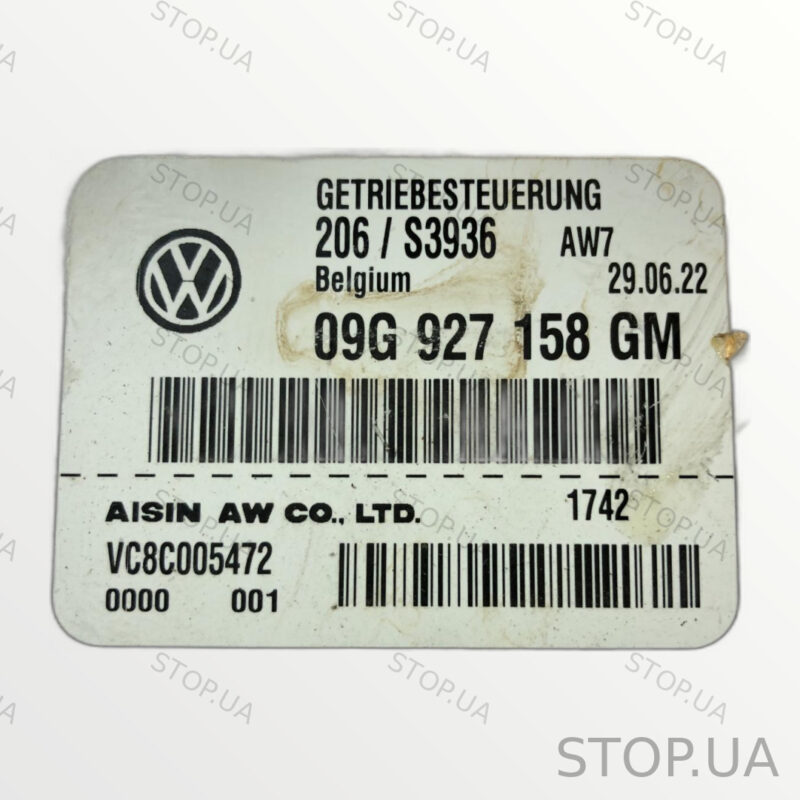 09G927158GM блок управления автоматической коробкой передач 09G927158GM Бло — изображение 2