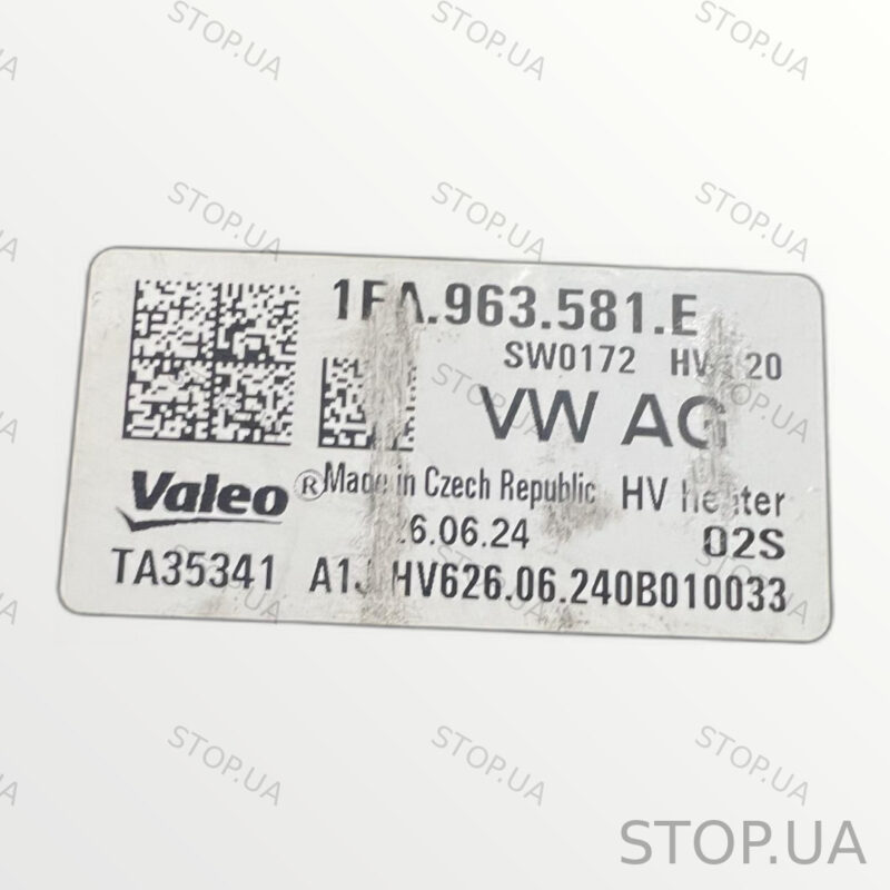 1EA963581E электропидигривач опалення салону Volkswagen ID.4 (2020–2023) — изображение 4
