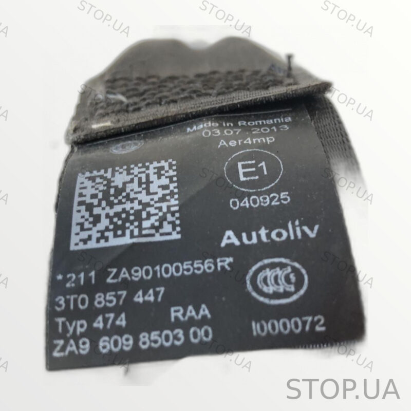 3T0857447 ремень безопасности задний Volkswagen 3T0857447 ремень безопаснос — изображение 3