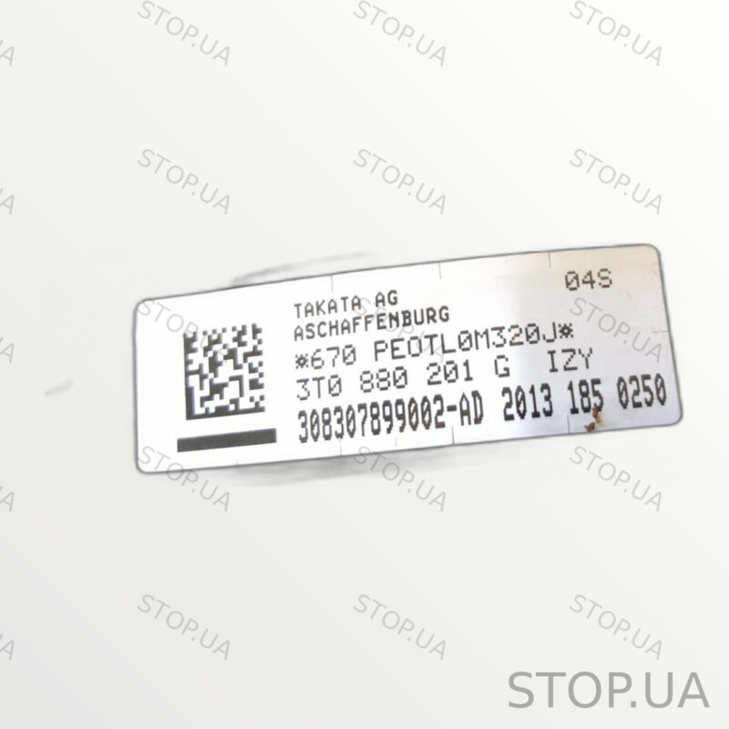 3T0880201G подушка безопасности водителя Volkswagen 3T0880201G Подушка безо — изображение 4