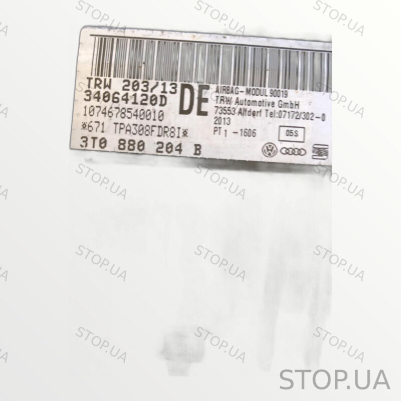 3T0880204B подушка безопасности пассажира Volkswagen 3T0880204B Подушка без — изображение 3