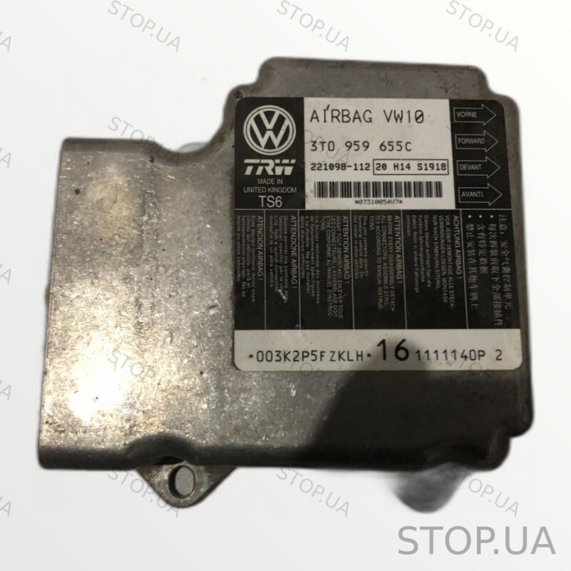 3T0959655C блок управления подушками безопасности Skoda Superb 2 08-15 блок