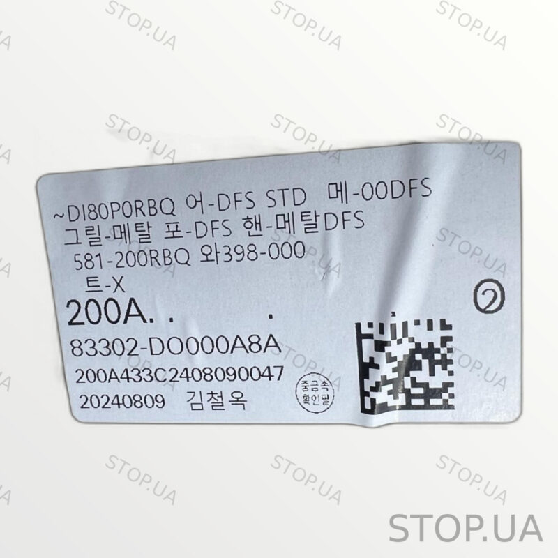 83308DO000A8A карта двери Kia Ev9 (2023) — изображение 5