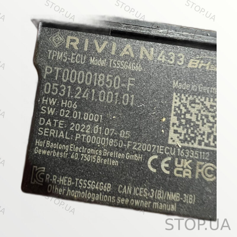 PT00001850 Блок контролю тиску в шинах Rivian R1T — изображение 2